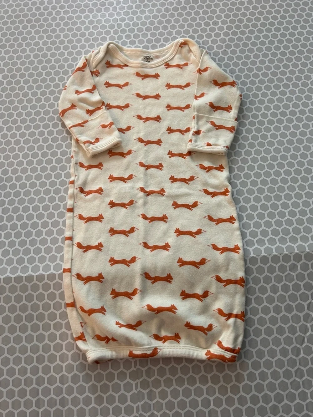 Touched by Nature Carters Gown & Floral Sleeper Set Coral and Cream Size 0-6M